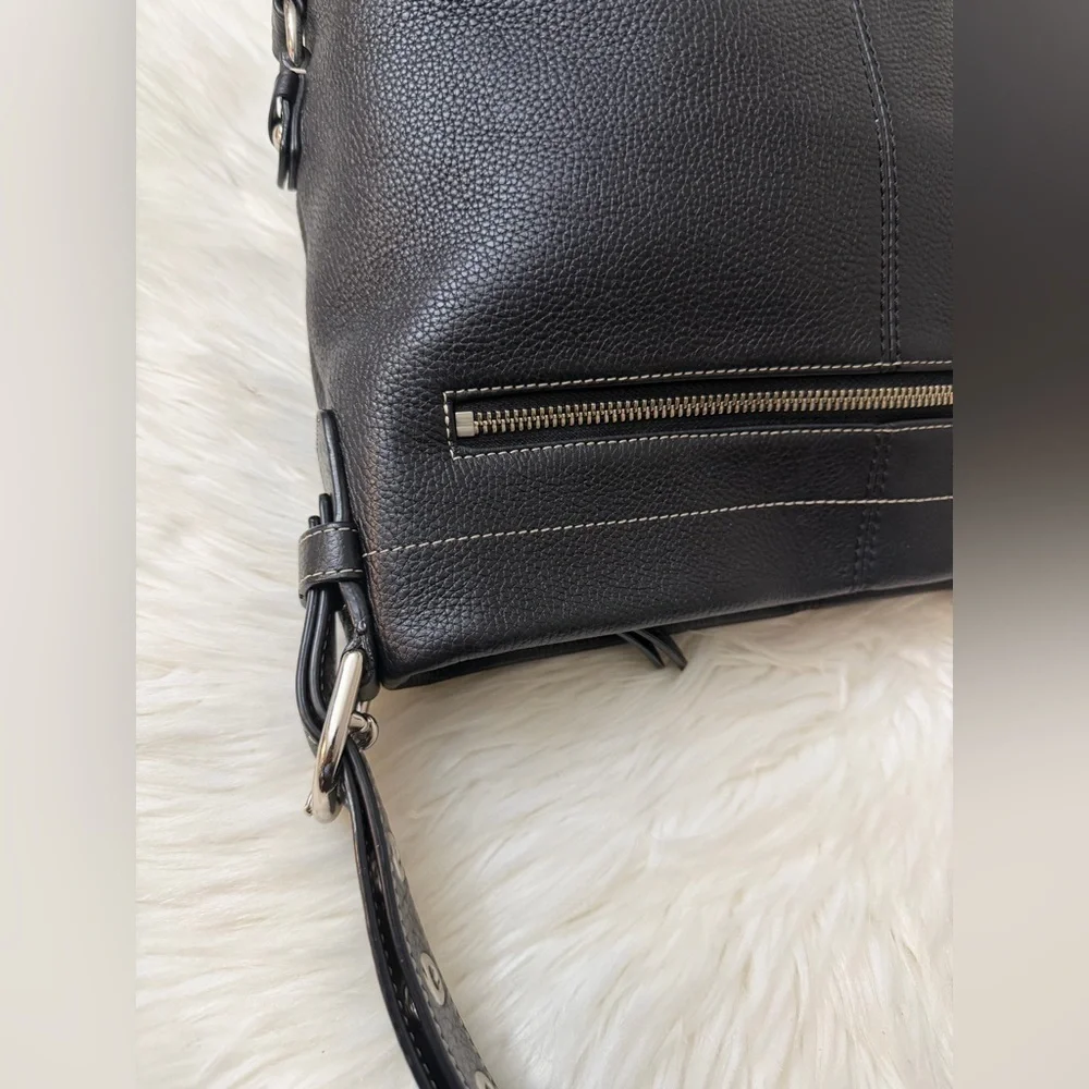 Coach Black Leather Shoulder Bag#F15064